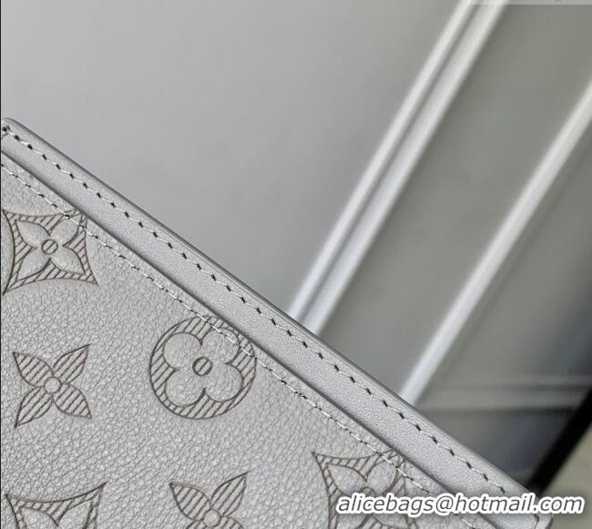 Promotional Louis Vuitton Passport Cover in Sand Grey Monogram Shadow Leather M14798 2025