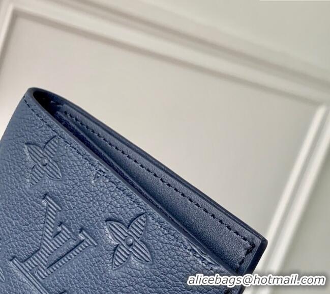 Low Cost Louis Vuitton Passport Cover in Navy Blue Monogram Shadow Leather M14792 2025