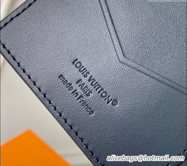 Low Cost Louis Vuitton Passport Cover in Navy Blue Monogram Shadow Leather M14792 2025