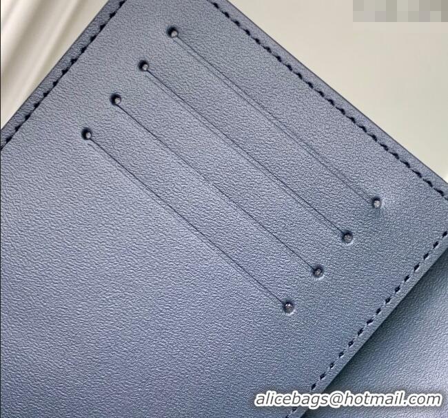 Low Cost Louis Vuitton Passport Cover in Navy Blue Monogram Shadow Leather M14792 2025