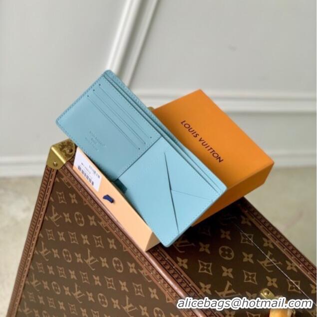 Grade Design Louis Vuitton Multiple Wallet in Sky Blue Monogram Shadow Leather M14802 2025