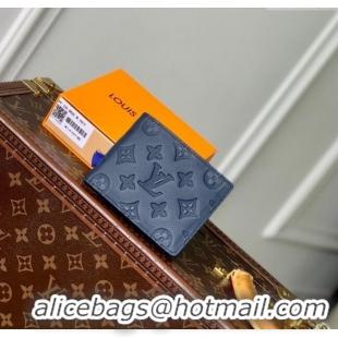 Good Taste Louis Vuitton Multiple Wallet in Navy Blue Monogram Shadow Leather M14787 2025