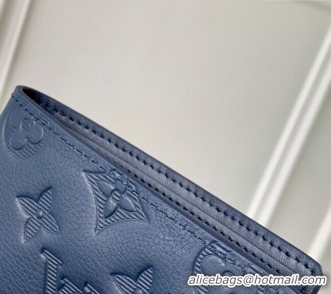 Good Taste Louis Vuitton Multiple Wallet in Navy Blue Monogram Shadow Leather M14787 2025