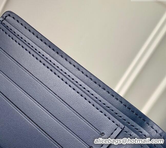 Good Taste Louis Vuitton Multiple Wallet in Navy Blue Monogram Shadow Leather M14787 2025