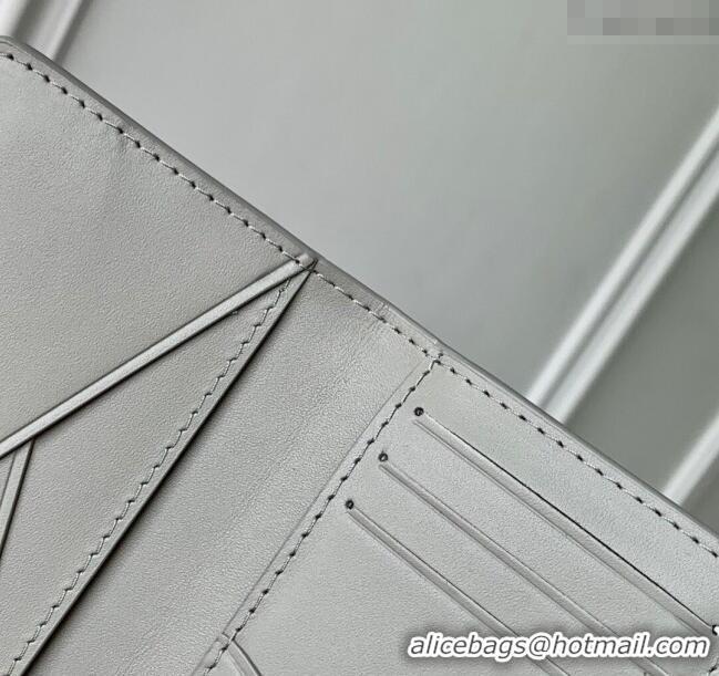 Top Grade Louis Vuitton Pocket Organizer Wallet in Sand Grey Monogram Shadow Leather M14915 2025