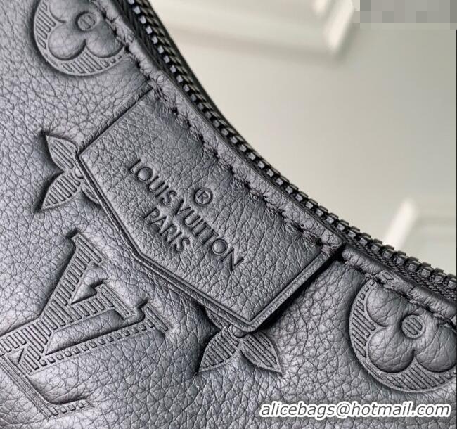 Well Crafted Louis Vuitton Hobo Cargo Bag in Black Monogram Shadow Leather M14778 2025