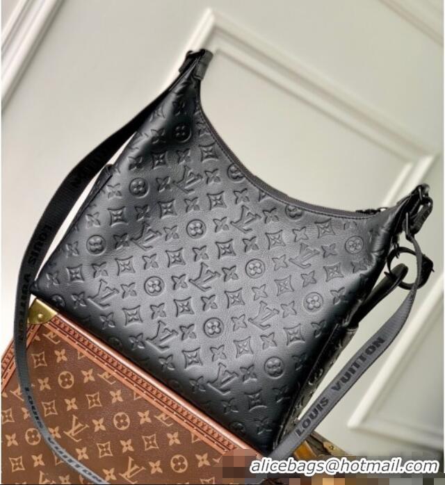 Well Crafted Louis Vuitton Hobo Cargo Bag in Black Monogram Shadow Leather M14778 2025