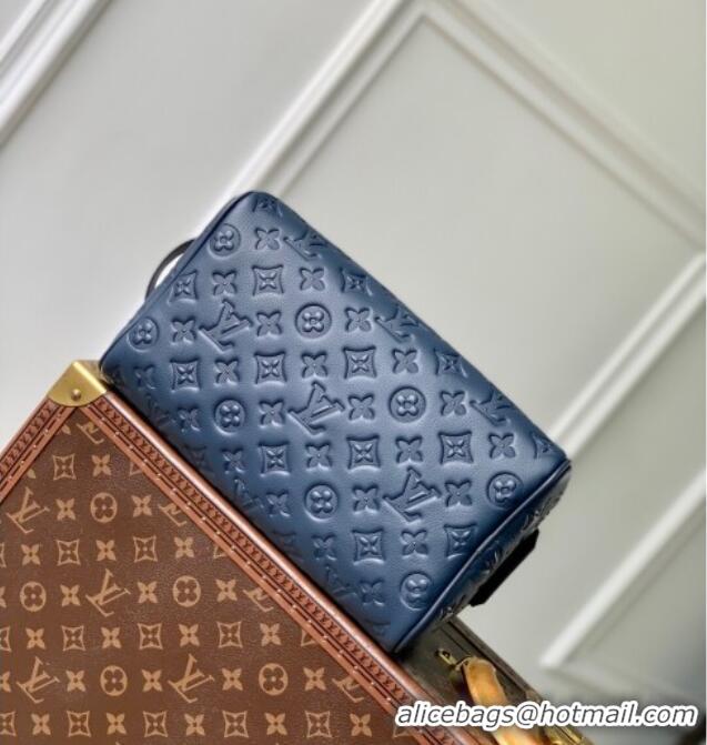 Best Price Louis Vuitton Dopp Kit Clutch in Navy Blue Monogram Shadow Leather M14843 2025