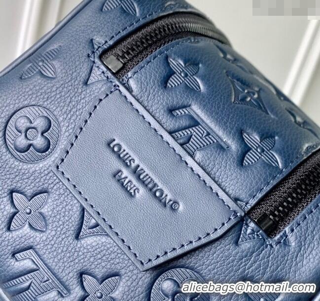 Best Price Louis Vuitton Dopp Kit Clutch in Navy Blue Monogram Shadow Leather M14843 2025