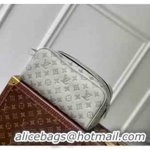Buy Fashionable Louis Vuitton Dopp Kit Clutch in Sand Grey Monogram Shadow Leather M14843 2025