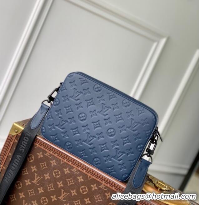 Traditional Specials Louis Vuitton Trio Messenger bag in Navy Blue Monogram Shadow Leather M14785 2025