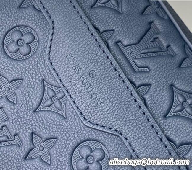 Traditional Specials Louis Vuitton Trio Messenger bag in Navy Blue Monogram Shadow Leather M14785 2025