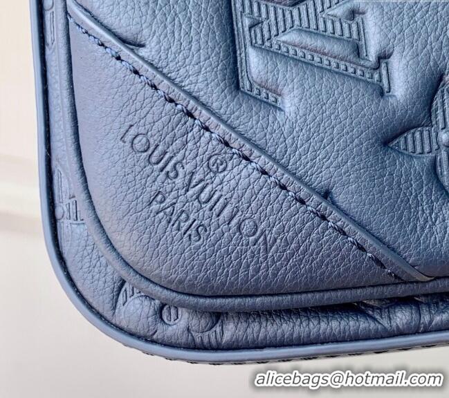 Traditional Specials Louis Vuitton Trio Messenger bag in Navy Blue Monogram Shadow Leather M14785 2025