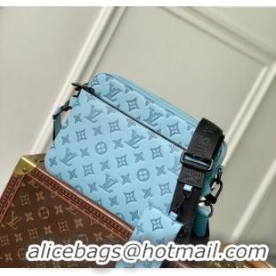 Super Quality Louis Vuitton Trio Messenger bag in Sky Blue Monogram Shadow Leather M14781 2025