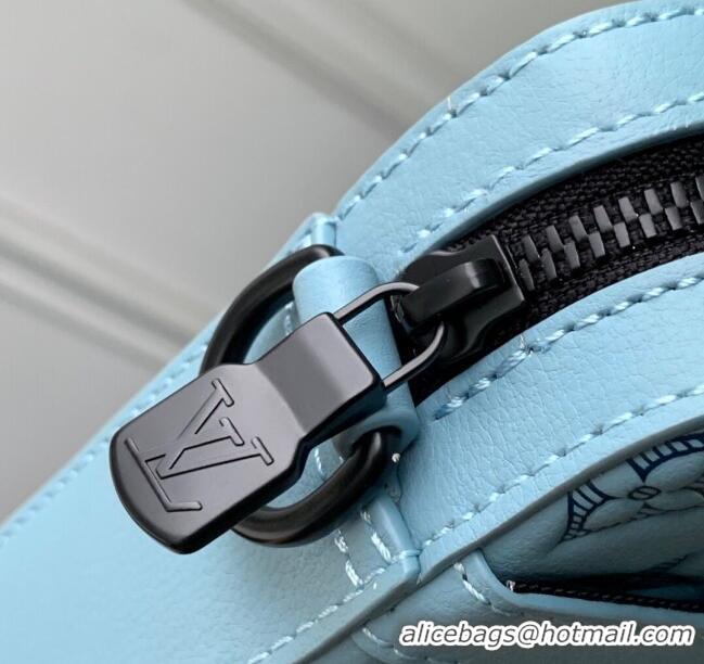 Super Quality Louis Vuitton Trio Messenger bag in Sky Blue Monogram Shadow Leather M14781 2025