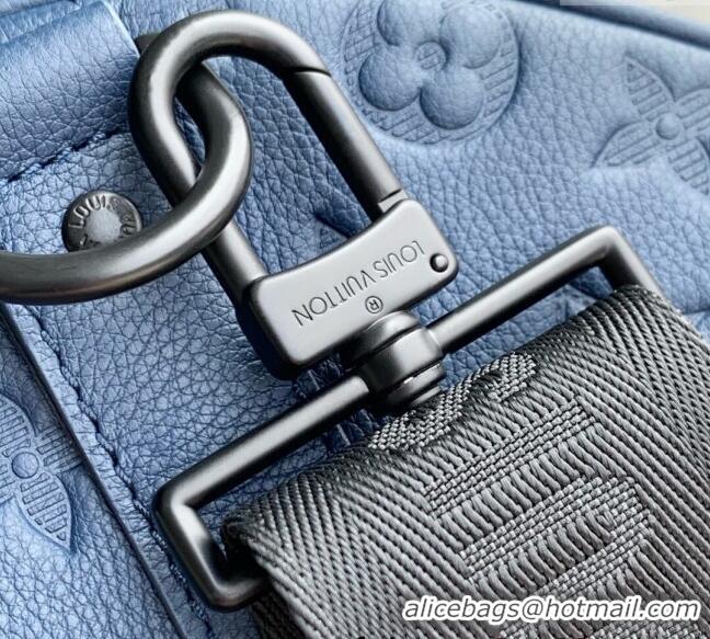 Free Shipping Grade Louis Vuitton Keepall Bandouliere 50 Travel Bag in Navy Blue Monogram Shadow Leather M14840 2025