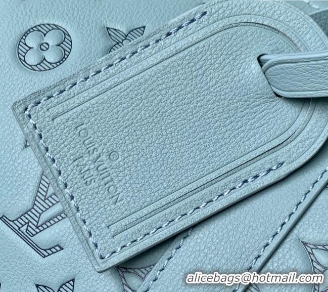 Shop Discount Louis Vuitton Keepall Bandouliere 50 Travel Bag in Sky Blue Monogram Shadow Leather M14842 2025