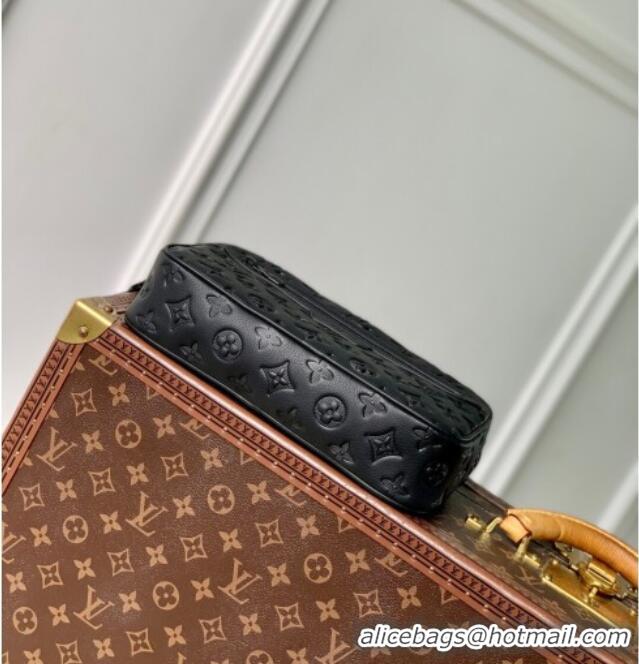Hot Sell Cheap Louis Vuitton Mens Pochette Kasai Clutch in Black Monogram Shadow Leather M14910 2025