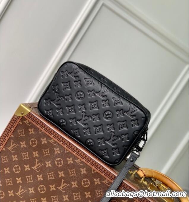 Hot Sell Cheap Louis Vuitton Mens Pochette Kasai Clutch in Black Monogram Shadow Leather M14910 2025