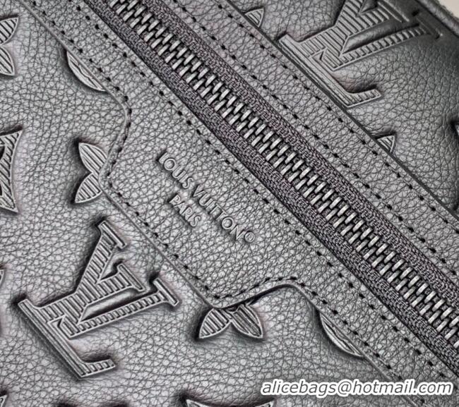 Hot Sell Cheap Louis Vuitton Mens Pochette Kasai Clutch in Black Monogram Shadow Leather M14910 2025