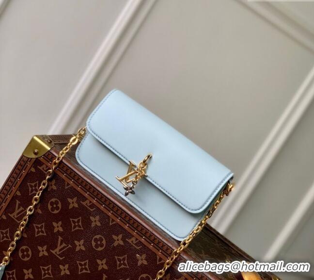 Promotional Louis Vuitton Wallet On Chain LV Bloom Mini Bag in Calf Leather M14547 Azure Blue 2025