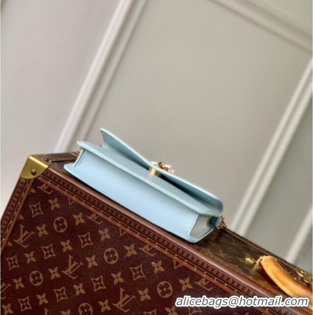 Promotional Louis Vuitton Wallet On Chain LV Bloom Mini Bag in Calf Leather M14547 Azure Blue 2025