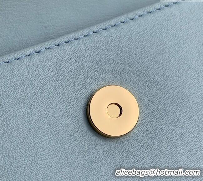 Promotional Louis Vuitton Wallet On Chain LV Bloom Mini Bag in Calf Leather M14547 Azure Blue 2025