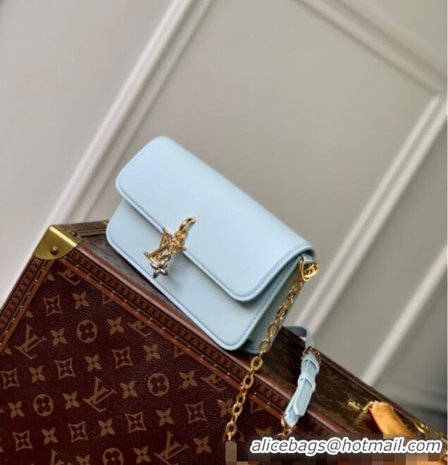 Promotional Louis Vuitton Wallet On Chain LV Bloom Mini Bag in Calf Leather M14547 Azure Blue 2025