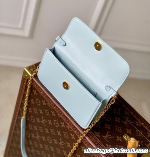 Promotional Louis Vuitton Wallet On Chain LV Bloom Mini Bag in Calf Leather M14547 Azure Blue 2025