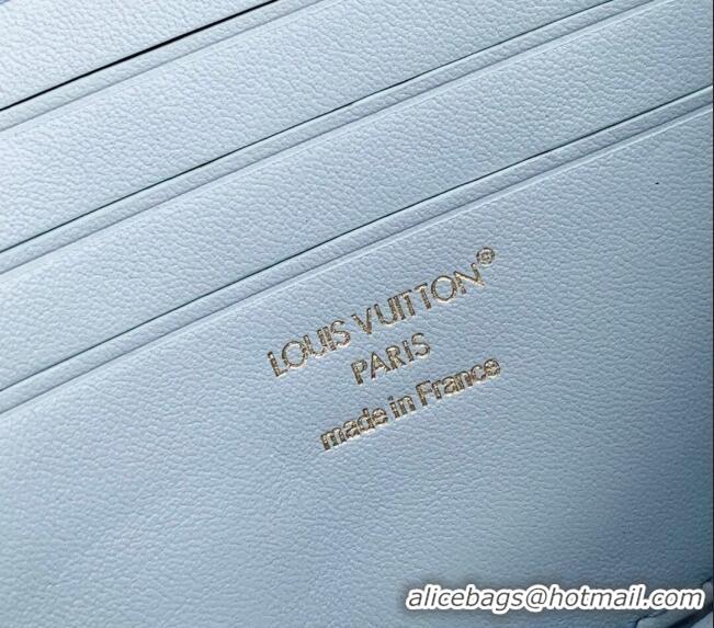 Promotional Louis Vuitton Wallet On Chain LV Bloom Mini Bag in Calf Leather M14547 Azure Blue 2025