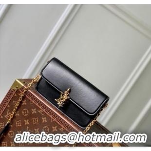 Promotional Louis Vuitton Wallet On Chain LV Bloom Mini Bag in Calf Leather M14564 Black 2025
