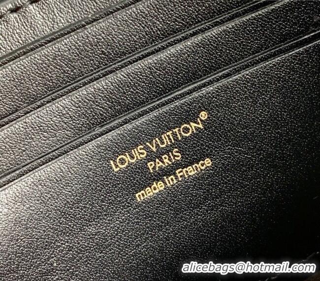 Promotional Louis Vuitton Wallet On Chain LV Bloom Mini Bag in Calf Leather M14564 Black 2025