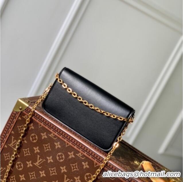 Promotional Louis Vuitton Wallet On Chain LV Bloom Mini Bag in Calf Leather M14564 Black 2025