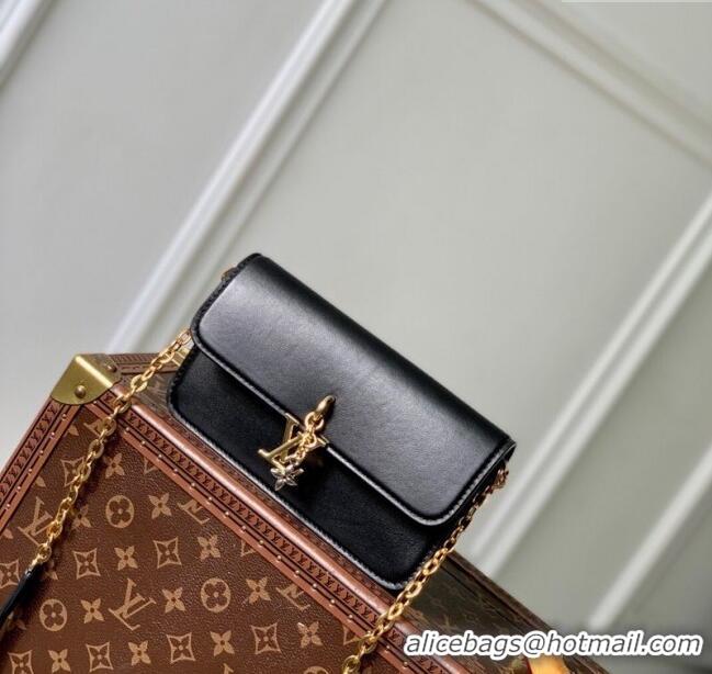 Promotional Louis Vuitton Wallet On Chain LV Bloom Mini Bag in Calf Leather M14564 Black 2025