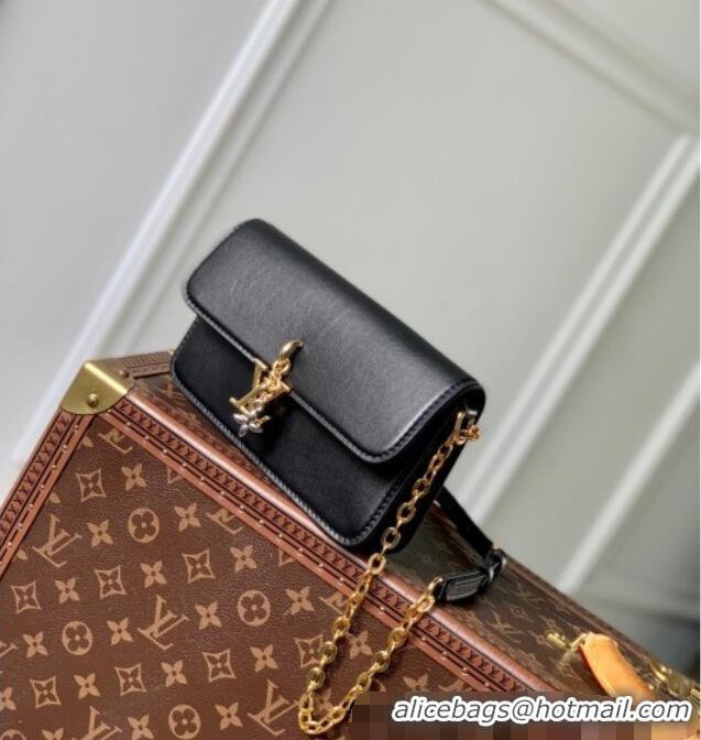 Promotional Louis Vuitton Wallet On Chain LV Bloom Mini Bag in Calf Leather M14564 Black 2025