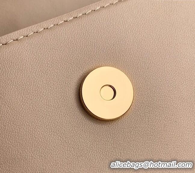 Top Grade Louis Vuitton Wallet On Chain LV Bloom Mini Bag in Calf Leather M14581 Macchiato Cream Beige 2025