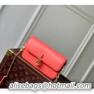 Famous Brand Louis Vuitton Wallet On Chain LV Bloom Mini Bag in Calf Leather M14548 Sweet Coral Pink 2025