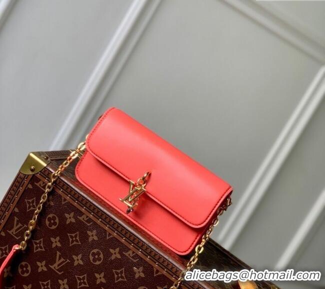 Famous Brand Louis Vuitton Wallet On Chain LV Bloom Mini Bag in Calf Leather M14548 Sweet Coral Pink 2025