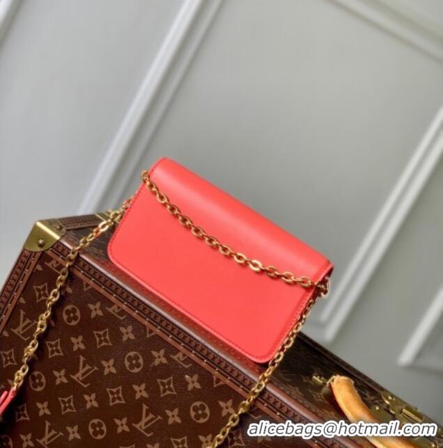 Famous Brand Louis Vuitton Wallet On Chain LV Bloom Mini Bag in Calf Leather M14548 Sweet Coral Pink 2025