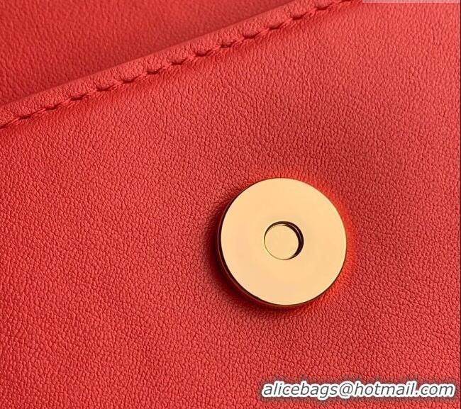 Famous Brand Louis Vuitton Wallet On Chain LV Bloom Mini Bag in Calf Leather M14548 Sweet Coral Pink 2025