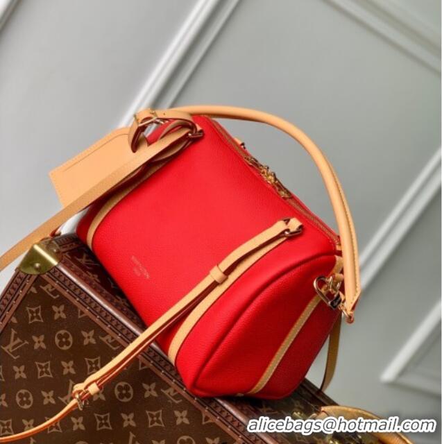 Top Grade Louis Vuitton Keepall Soft Bag in Grianed Leather M13667 Red 2025