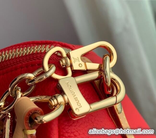 Top Grade Louis Vuitton Keepall Soft Bag in Grianed Leather M13667 Red 2025