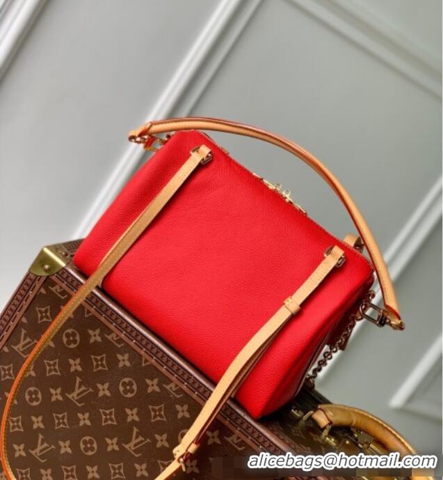 Top Grade Louis Vuitton Keepall Soft Bag in Grianed Leather M13667 Red 2025