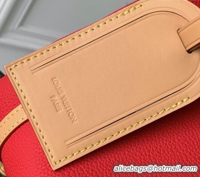 Top Grade Louis Vuitton Keepall Soft Bag in Grianed Leather M13667 Red 2025