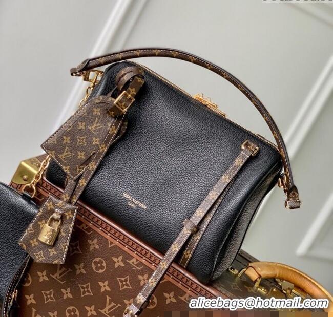 Top Grade Louis Vuitton Keepall Soft Bag in Grained Leather M13667 Black 2025