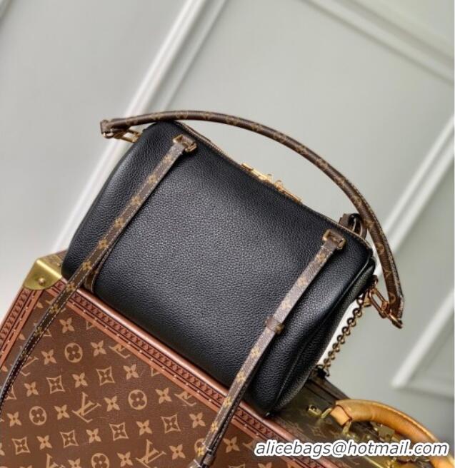 Top Grade Louis Vuitton Keepall Soft Bag in Grained Leather M13667 Black 2025
