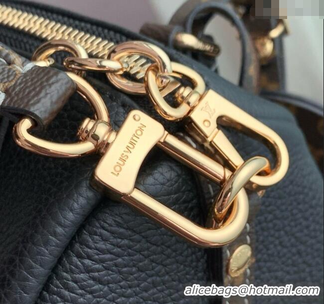Top Grade Louis Vuitton Keepall Soft Bag in Grained Leather M13667 Black 2025