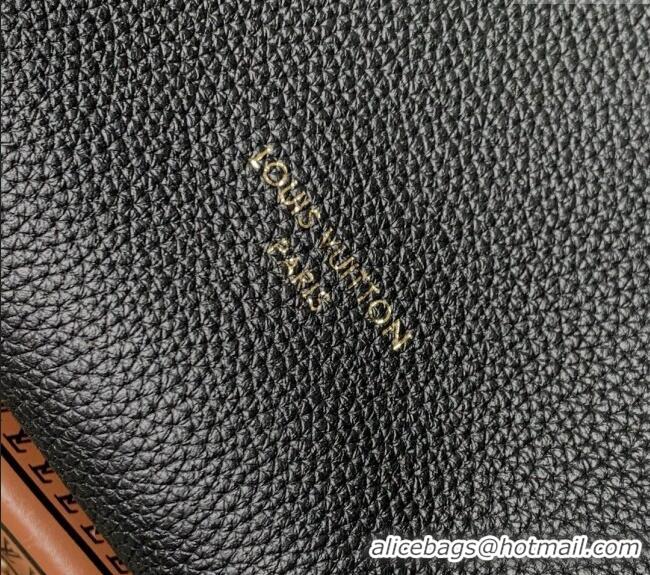 Top Grade Louis Vuitton Keepall Soft Bag in Grained Leather M13667 Black 2025
