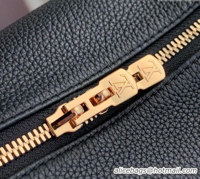 Top Grade Louis Vuitton Keepall Soft Bag in Grained Leather M13667 Black 2025