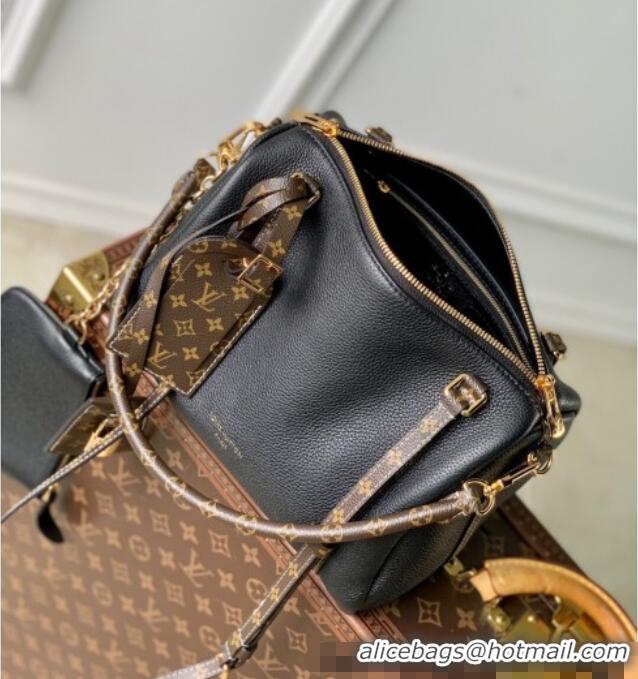 Top Grade Louis Vuitton Keepall Soft Bag in Grained Leather M13667 Black 2025